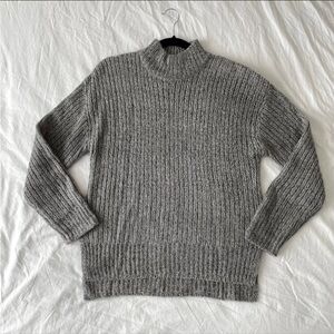 H&M Fall Winter Grey Mock Neck Sweater XS